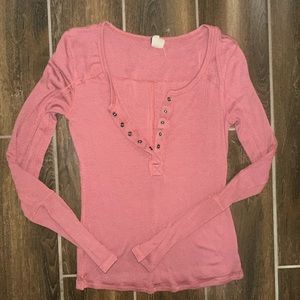 We the Free long sleeve Pink Shirt